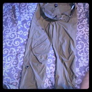Women Patagonia hiking pants.